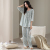 雀说 紧密纯棉睡衣女春夏季七分袖长裤家居服套装 商品缩略图0