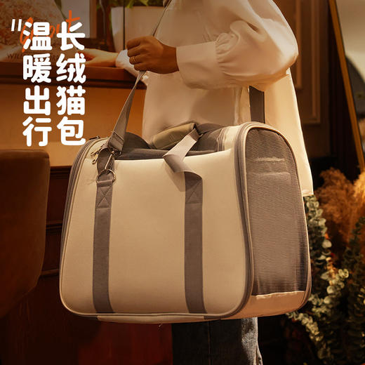 猫包冬季保暖便携外出大容量猫背包肩斜挎包猫咪外出包宠物背包 商品图3