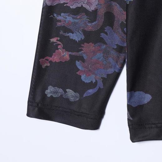 26T117SDSA男装2026新款高贵轻奢时尚简约撞色花卉设计圆领长袖T恤百搭 商品图4