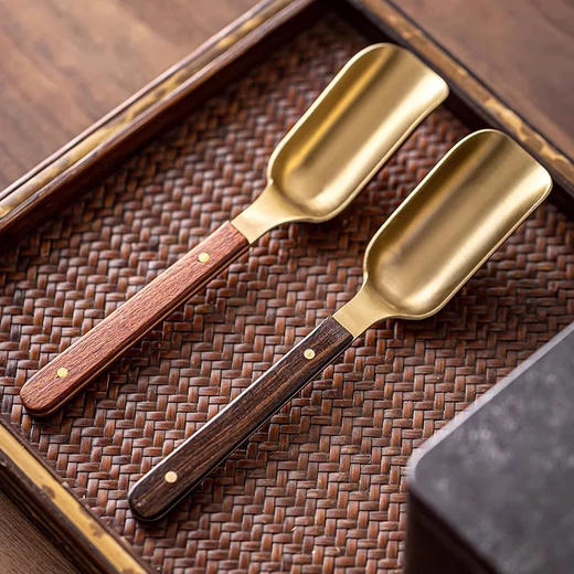 台隆金黑檀木茶铲 商品图0