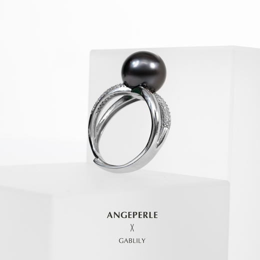 天使之泪 S925银海水珍珠大溪地戒指 TSJCY309 商品图1