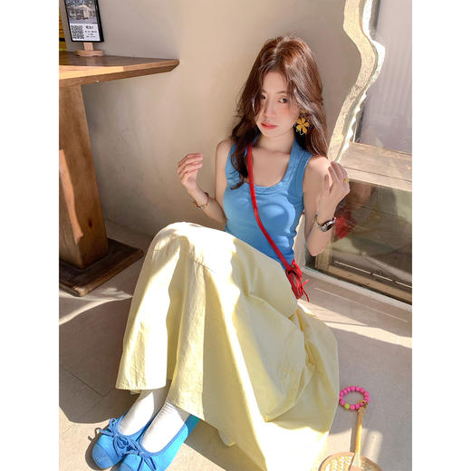 <曾小咸推荐>夏季甜辣妹U领外穿吊带背心女 商品图0