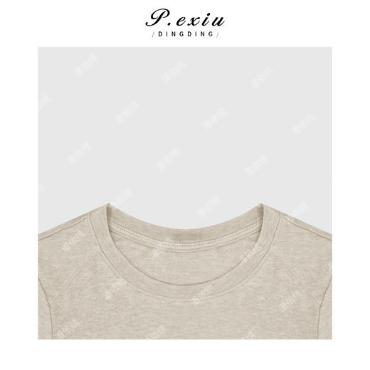 03-2潘依绣丁丁宠粉简约修身圆领短袖T恤Q96531 商品图2