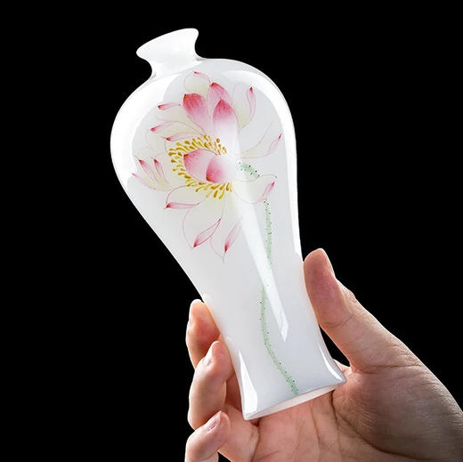 聚德冰种手绘小花插花瓶 商品图3
