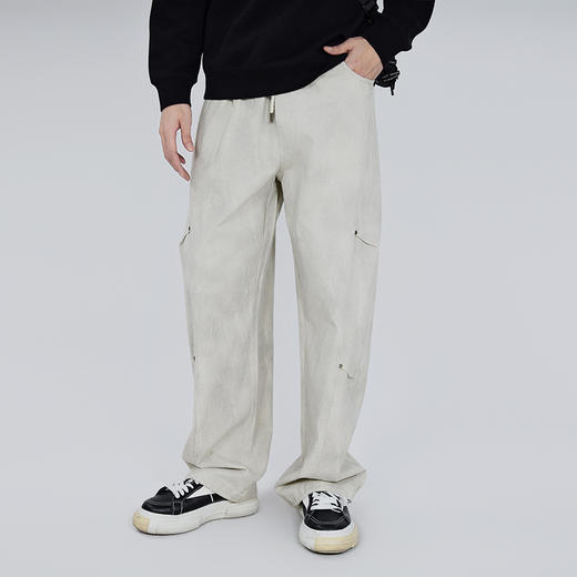 【新品上新】HX 春季弯刀休闲长裤纯棉C203610015102 商品图1