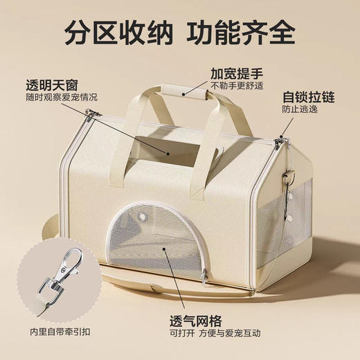 猫包大容量外出便携轻便防应激斜跨手提透气舒适宠物狗狗猫咪背包 商品图3