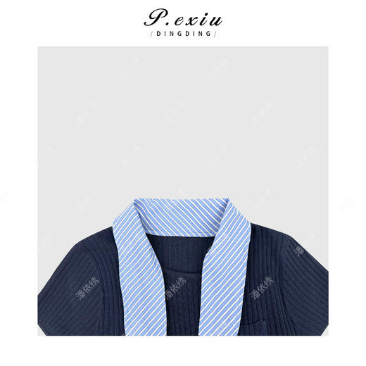 03-2潘依绣丁丁宠粉小众设计款拼接撞色短袖T恤Q5445 商品图2