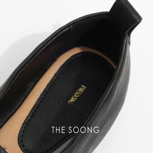 THESOONG|经典羊皮细腻柔软一脚蹬圆头平底皮鞋HWXZ8587 商品图2