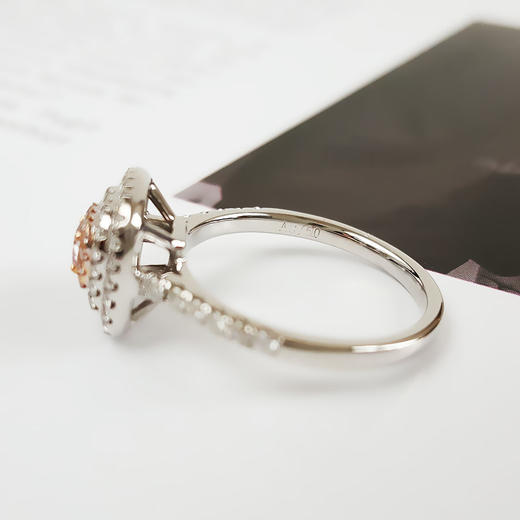 【天然正品】AU750白金经典时尚垫型0.179克拉钻石戒指13号（戒圈可改）110226TJ03 商品图6