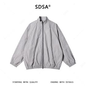 SDSA男装2026新款高贵轻奢简约纯色拉链立领夹克外套百搭时尚宽松