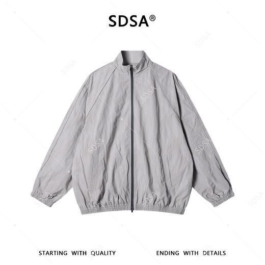 SDSA男装2026新款高贵轻奢简约纯色拉链立领夹克外套百搭时尚宽松 商品图0