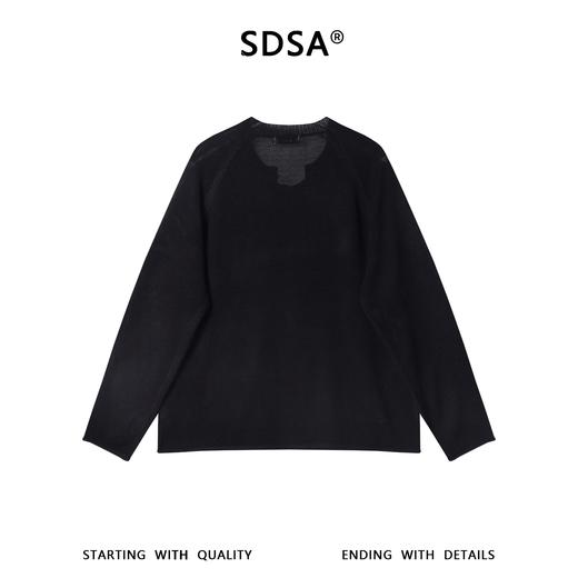 SDSA男装2026新款高贵轻奢简约时尚半开抽绳领针织衫百搭慵懒风 商品图4