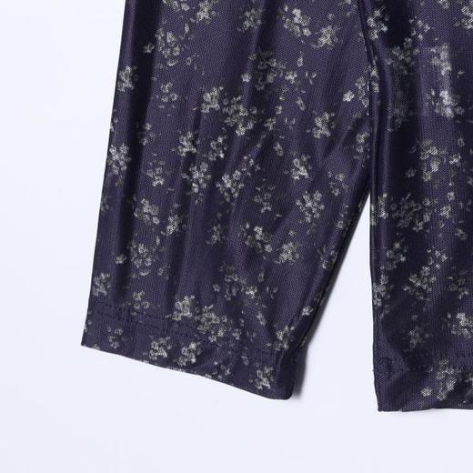 26T105SDSA男装2026新款高贵轻奢时尚亲肤撞色碎花圆领长袖T恤百搭简约 商品图4