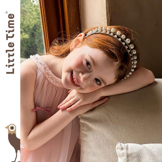 LittleTime2026春夏新款韩版珍珠发箍女童甜美头饰儿童优雅发卡 商品图0