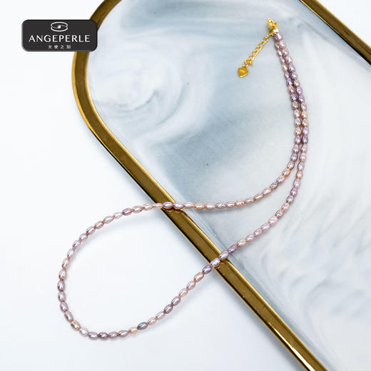 天使之泪 18K金钻石扣头淡水珍珠爱迪生项链吊坠两件套 TSGY192 商品图3