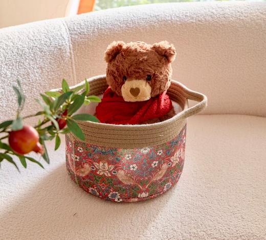 MorrisArt草莓小偷精致绵绳收纳筐 软糯绵绳精致耐用 百搭高级感 家中收纳刚需！  商品图2