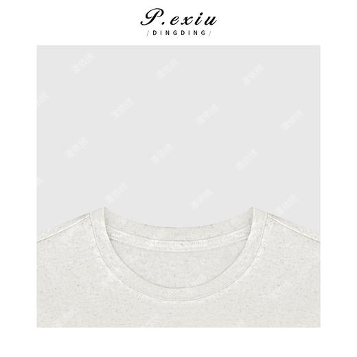 03-2潘依绣丁丁宠粉简约百搭宽松印花刺绣圆领短袖T恤Q9755 商品图2