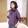 百媚生 小个子宽松休闲百搭连帽紫色外套风衣BKNJL2650 商品缩略图1