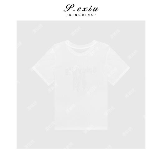 03-2潘依绣丁丁宠粉韩系夏季小辣椒印花短袖T恤 Q76709 商品图1