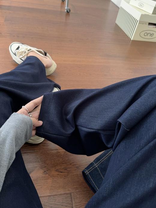 570 女款春季 垂坠感高腰宽松直筒阔腿牛仔裤 WK868 商品图2