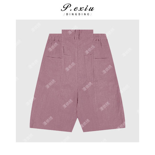 03-2潘依绣丁丁宠粉多巴胺双层腰头松紧腰短裤Q11233 商品图1