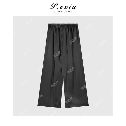 03-2潘依绣丁丁宠粉PanYiXiu/潘依绣【太太裤】醋酸极简松弛宽松抽绳阔腿休闲裤 M8831 商品图2