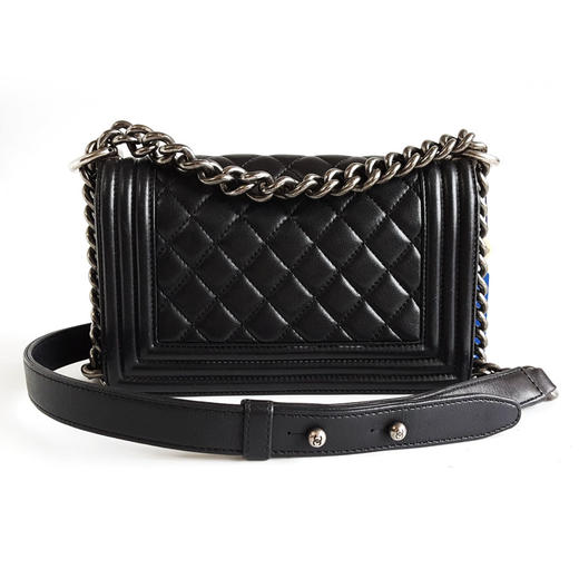 【95新】CHANEL香奈儿Leboy系列A67085 Y04638 94305小号黑银羊皮Leboy链条包单肩包女士050326AK11 商品图3