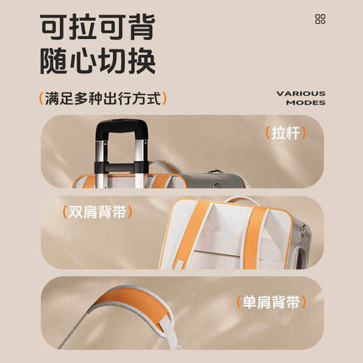 猫包便携外出拉杆箱猫咪大容量双肩背包狗包太空舱猫箱狗狗宠物包 商品图3