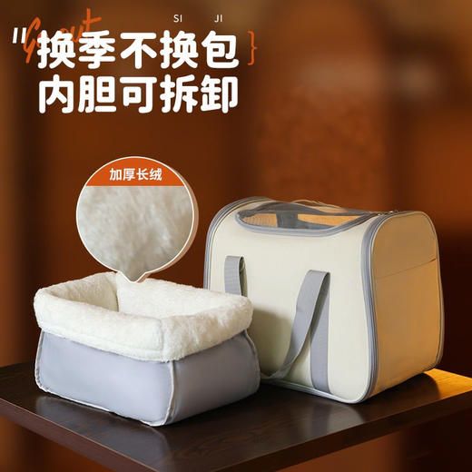 猫包冬季保暖便携外出大容量猫背包肩斜挎包猫咪外出包宠物背包 商品图2