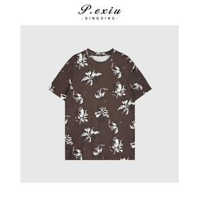 03-2潘依绣丁丁宠粉简约百搭印花圆领短袖T恤Q6584