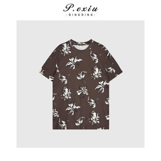 03-2潘依绣丁丁宠粉简约百搭印花圆领短袖T恤Q6584 商品图0