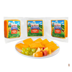 MM 山姆 Rumiano 新加坡进口 橙色车达奶酪片 227g*3