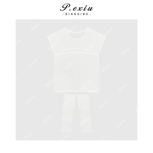 03-2潘依绣丁丁宠粉复古时髦拼接系带圆领无袖T恤Q2644 商品图1