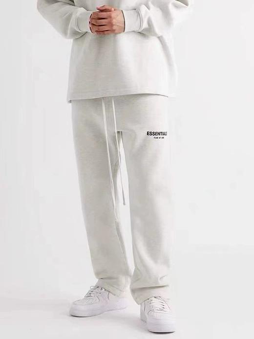 春季FOG ESSENTIALS美式高街运动宽松纯棉毛圈抽绳直筒长裤 商品图1
