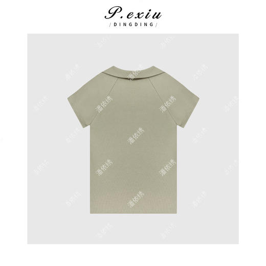 03-2潘依绣丁丁宠粉简约百搭气质POLO领短袖T恤Q6944 商品图1