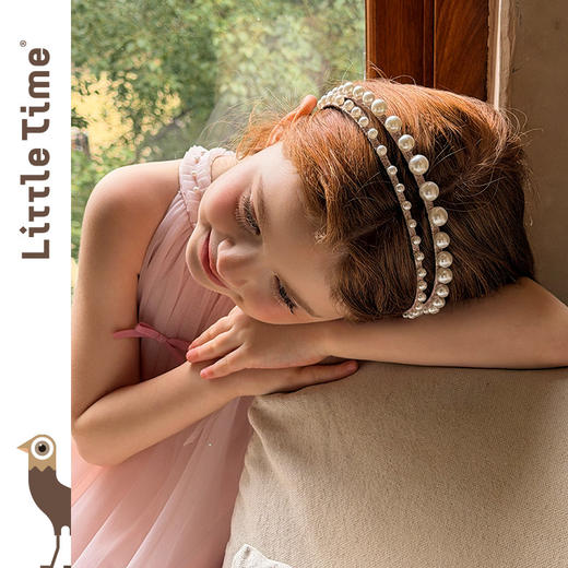 LittleTime2026春夏新款韩版珍珠发箍女童甜美头饰儿童优雅发卡 商品图4