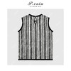 03-2潘依绣丁丁宠粉蕾丝拼接撞色竖条纹无袖背心Q5549 商品缩略图1