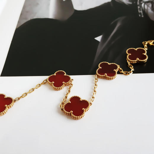 【天然正品】AU750黄金经典时尚高定定制款红五花手链 15.0*13.2*2.6MM（皆取最大值）20CM 280226NJS14 商品图4