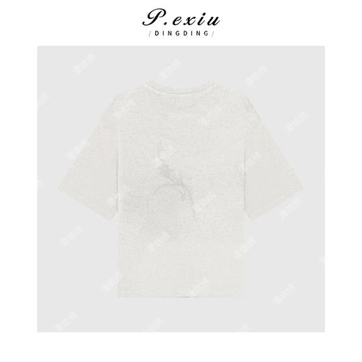 03-2潘依绣丁丁宠粉简约百搭宽松印花刺绣圆领短袖T恤Q9755 商品图1