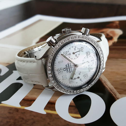 【95新】OMEGA 欧米茄3815.70.36自动机械机芯计时37MM（女款）超霸系列精钢；镶嵌钻石表圈280226NJT33 商品图4