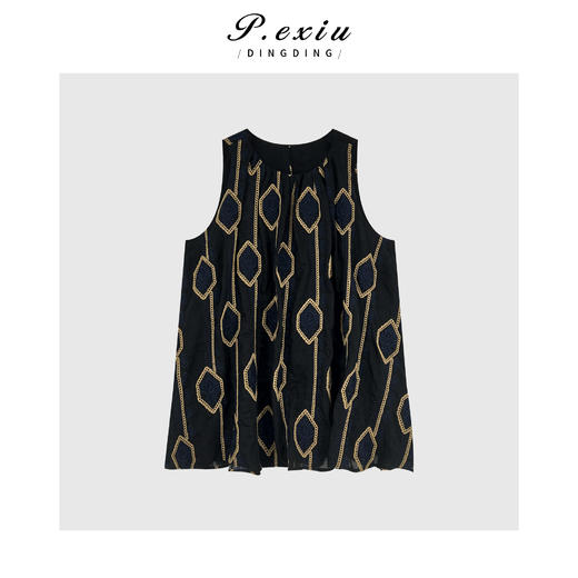 03-2潘依绣丁丁宠粉 法式刺绣款无袖背心Q14892 商品图0