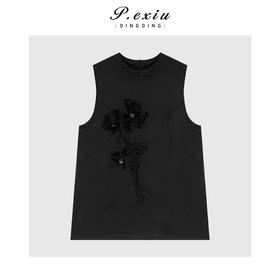 03-2潘依绣丁丁宠粉新中式立体重工提花无袖背心Q19877