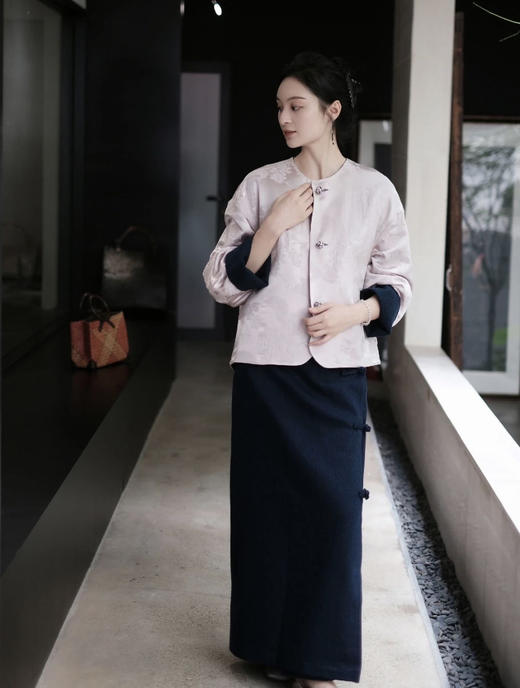 双面穿牛仔提花国风时尚混搭外套 商品图9