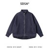 SDSA男装2026新款高贵轻奢高街重磅拼接拉链立领夹克外套百搭宽松 商品缩略图0