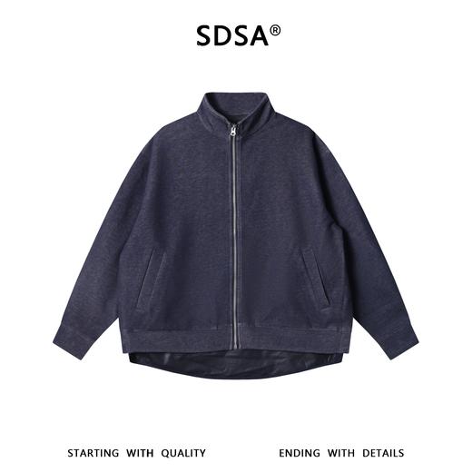 SDSA男装2026新款高贵轻奢高街重磅拼接拉链立领夹克外套百搭宽松 商品图0