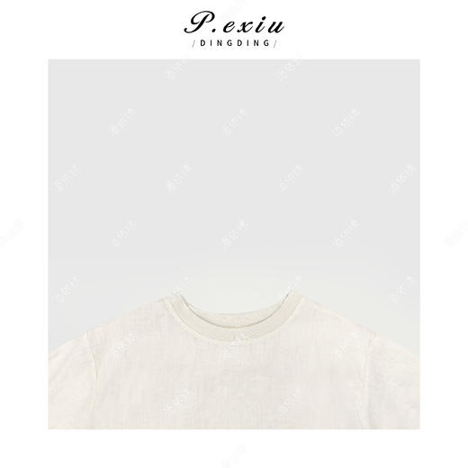 03-2潘依绣丁丁宠粉高级极简镂空短袖圆领T恤Q2503 商品图2