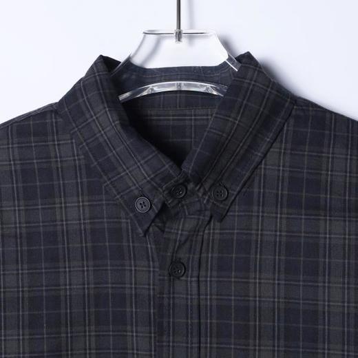 SDSA男装2026新款高贵轻奢美式老钱风简约格纹长袖衬衫百搭时尚 商品图1