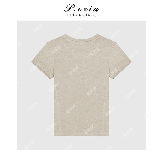 03-2潘依绣丁丁宠粉简约修身圆领短袖T恤Q96531 商品图1