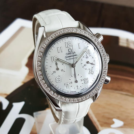 【95新】OMEGA 欧米茄3815.70.36自动机械机芯计时37MM（女款）超霸系列精钢；镶嵌钻石表圈280226NJT33 商品图2