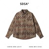 SDSA男装2026新款高贵轻奢美式复古撞色菱形设计长袖衬衫百搭简约 商品缩略图0